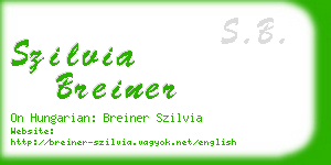 szilvia breiner business card